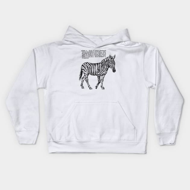 Zebra Print Kids Hoodie by rachelsfinelines